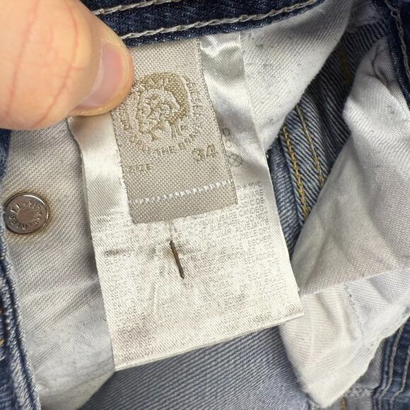 Diesel Jeans Mens 34 FIts 34x33 Regular Straight Whisker Faded Safado y2k Dark - Picture 12 of 14